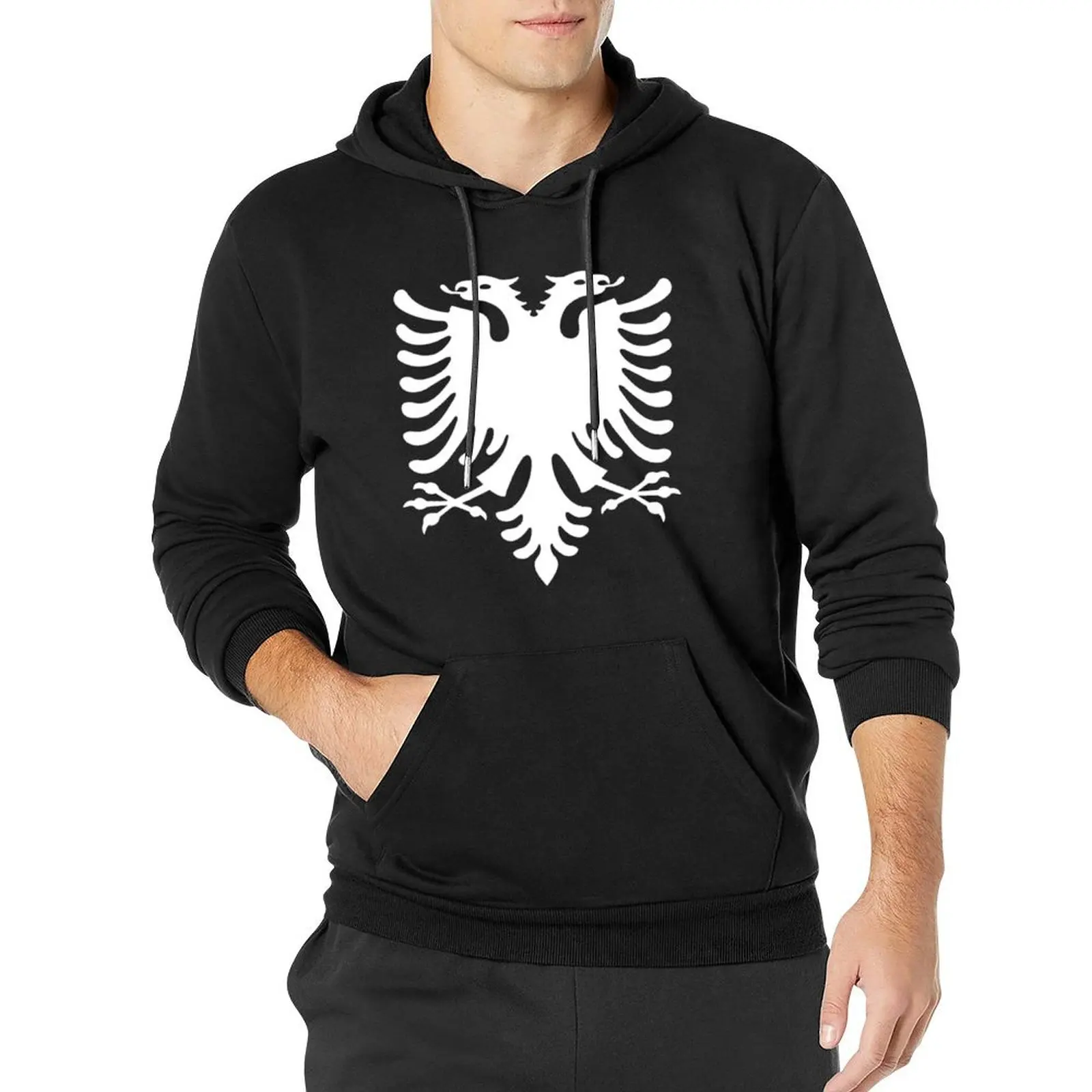 

Albanian Eagle Crest Casual Hoodies Proud of Albania Y2k Cotton Sweatshirts Autumn Long Sleeve Street Fashion Oversized Hoodie