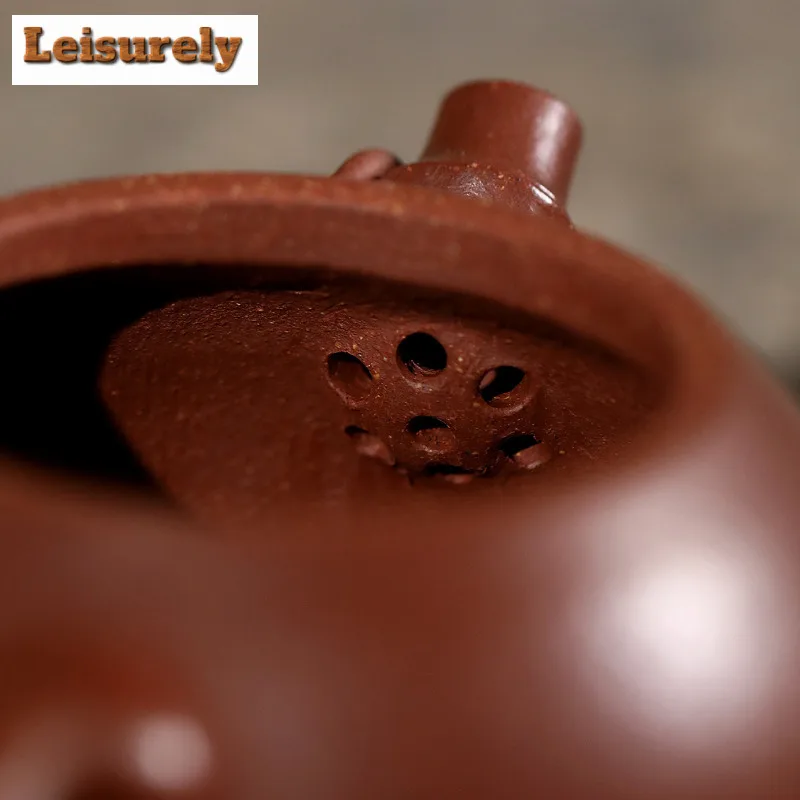 140ml Handmade Yixing Purple Clay Teapot Handmade Bamboo Joint Wen Dan Pot Raw Ore Downhill Mud Kettle Chinese Zisha Teaset Gift