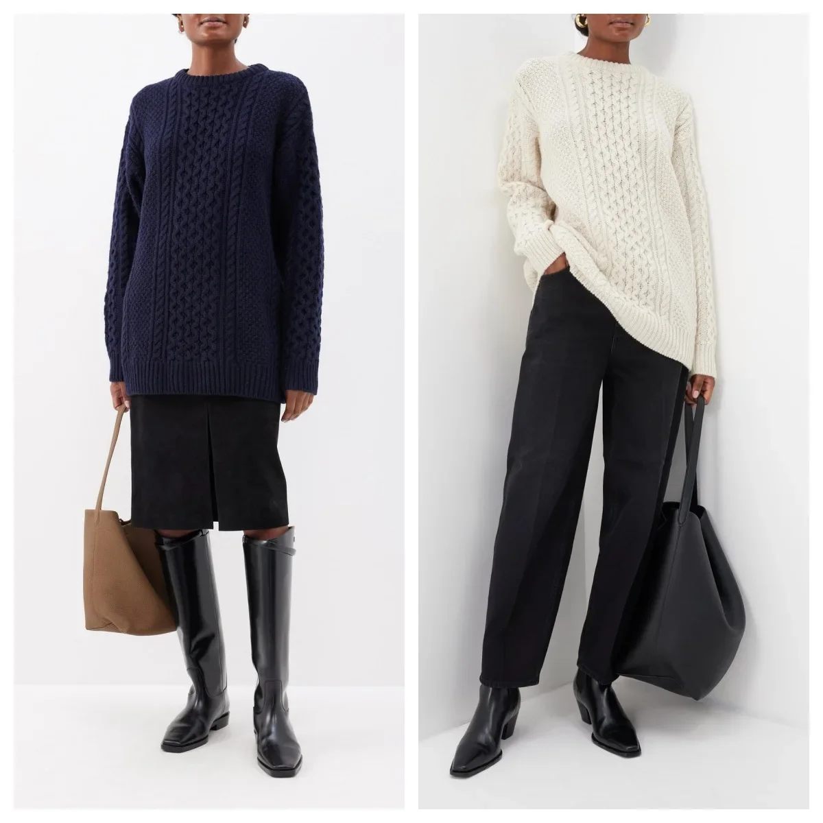 

Minimalist Style Wool Stranded Sweater Women 2023 Fall and Winter New Casual Fashion Loose Round Neck Long-sleeved Knitted Tops