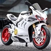 1:10 Ducati V4S S1000RR H2R Alloy Die Cast Motorcycle Model Vehicle Collection Sound and Light Off Road Autocycle Toys Car 1
