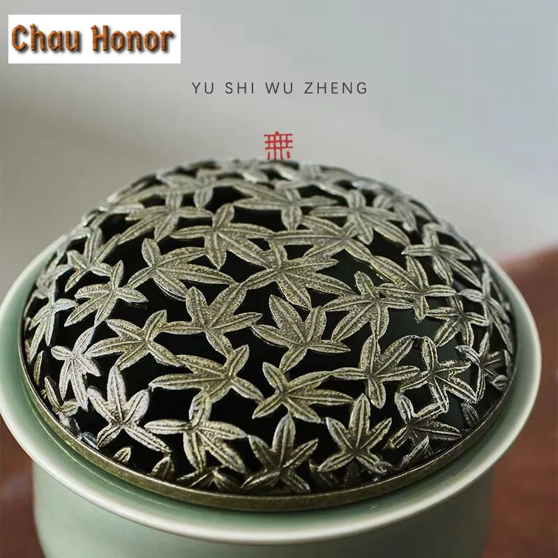 Yue Kiln Celadon High Foot Incense Holder Vintage Stand for Incense Mosquito Coil Holder Smell Distributor Chinese Tea Set Gift