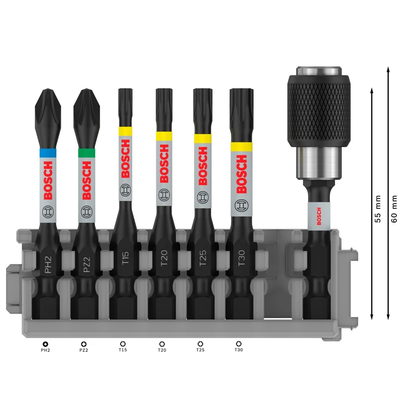 Bosch 2608522327 Professional 7Pcs Screwdriver Bit Set Impact