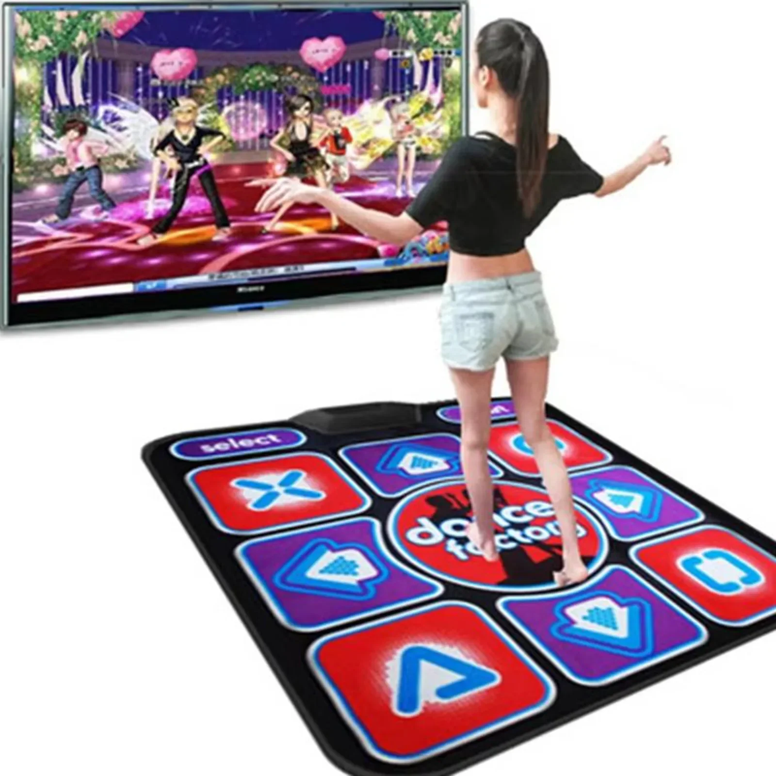 Dance Games Mats Yoga Cut Fruit Multifunction Game Dance Blanket TV PC USB Dual Use Household Game Weight Loss Wireless Gamepad