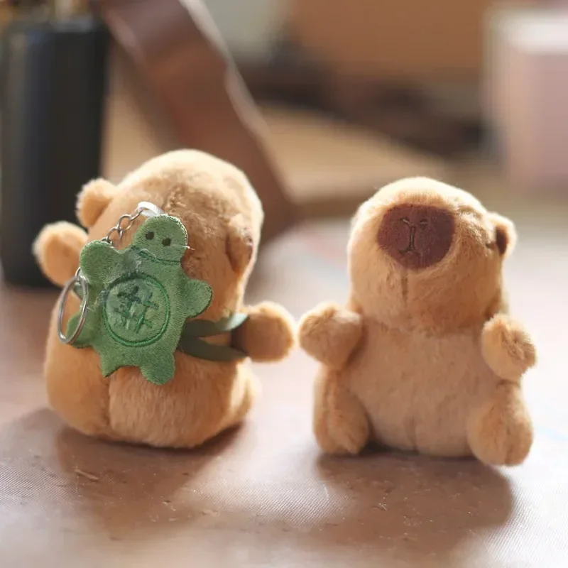 1-20PCS Cartoon Capybara Pendant Plush Toy Doll Bag Hanging Ornament Cute Kapila Keychain Doll Desktop Doll Ornament Car Pendant 3