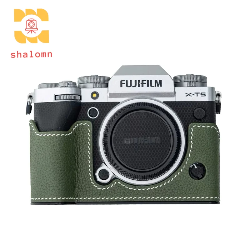 New Fuji XT5 Genuine Leather Handmade Leather Case Base Camera Bag Protective Case For Fujifilm X-T5 XT5 Camera