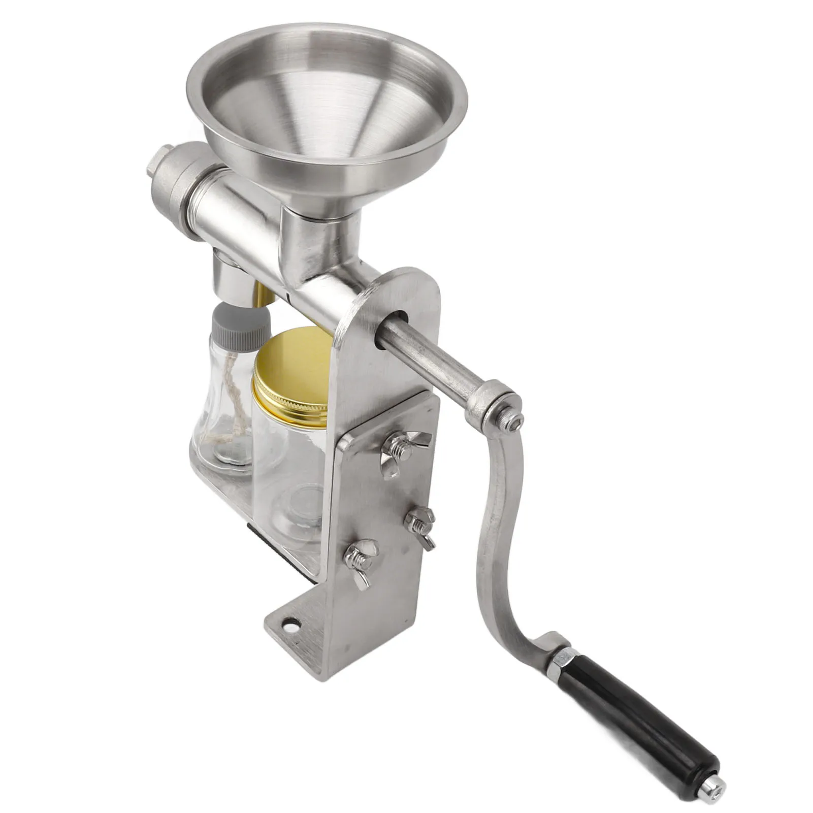 Oil Press Machine Manual Oil Press Machine Stainless Steel for DIY Seed Nuts Peanut Oil Expeller Extractor Household Cold Extractor