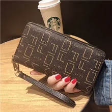 

Luxury Designer Women's Wallet 2022 New Long Zipper Wrist Purses Multi-card Position Clutch bag Female Coin Purse Card Holder