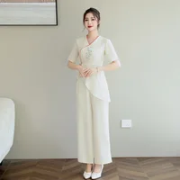 Vêtements de travail pour femmes, costume de serveur d'hôtel, Salon de beauté, Spa, Massage, café des ongles, bain de pieds Sexy, Sauna, technicien, pantalon global, uniforme 2