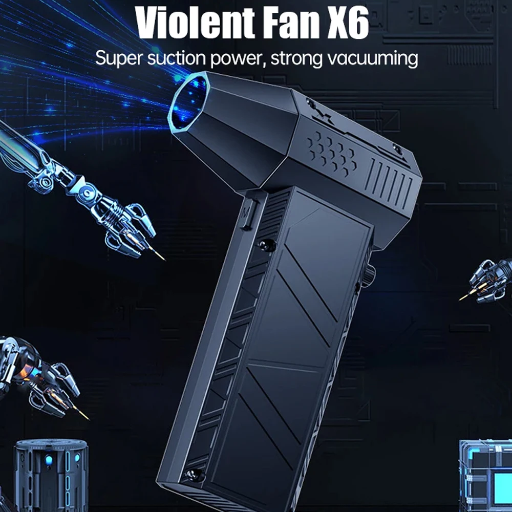 X6 High Speed Violent Turbofan 140000RPM fan with suction head Outdoor USB charging brushless turbojet fan
