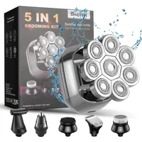 Head Shavers for Bald Men 5 in 1 Electric Razors for Men Multifunctional Bald Head Shaver Cordless Grooming Kit Electric Shaver 1