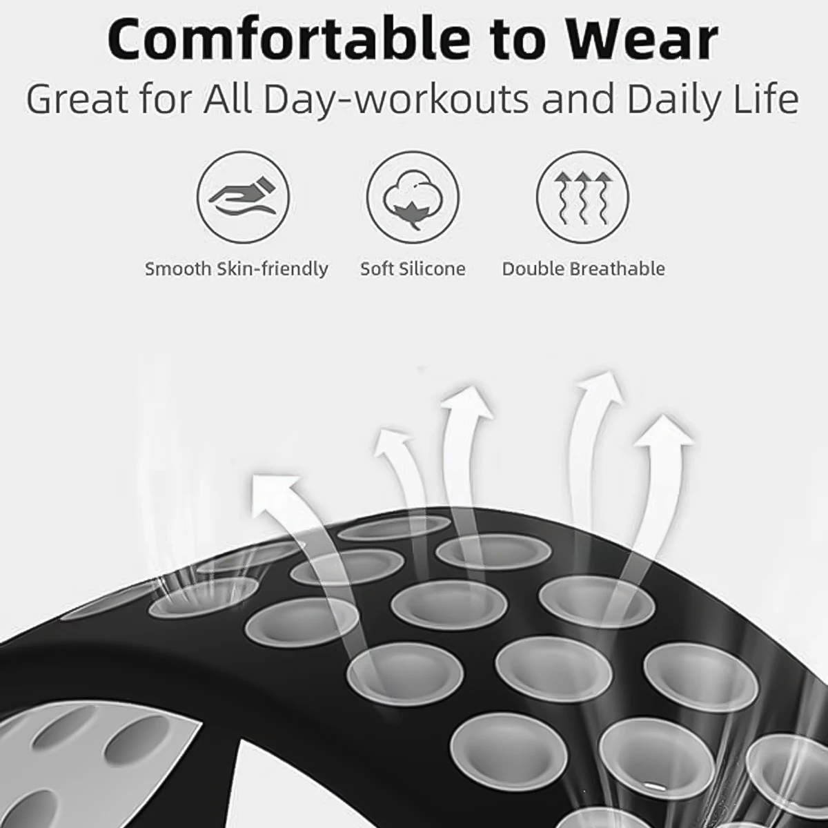 Silicone Smartwatch Strap - Premium Accessory Bracelet
