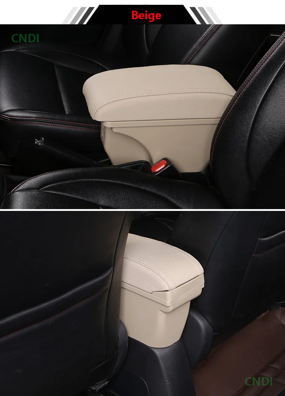 Für Peugeot 2008 Armlehnenbox 2012–2018, Auto-Aufbewahrungsbox mit USB-Aufladung, Auto-Nachrüstteile, Innendetails, Autozubehör – Detail 12