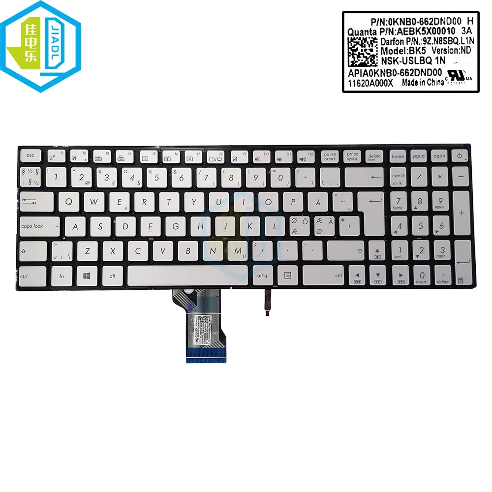 Teclado Espanhol Retroiluminado para Asus Zenbook N501 jw N501vw G501jw Ux501 vw Ux501jw Substituição Retroiluminada - Imagem 2