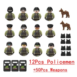 Military - Themed Building Blocks Set with Soldiers and Vehicles (Bright Light Yellow)