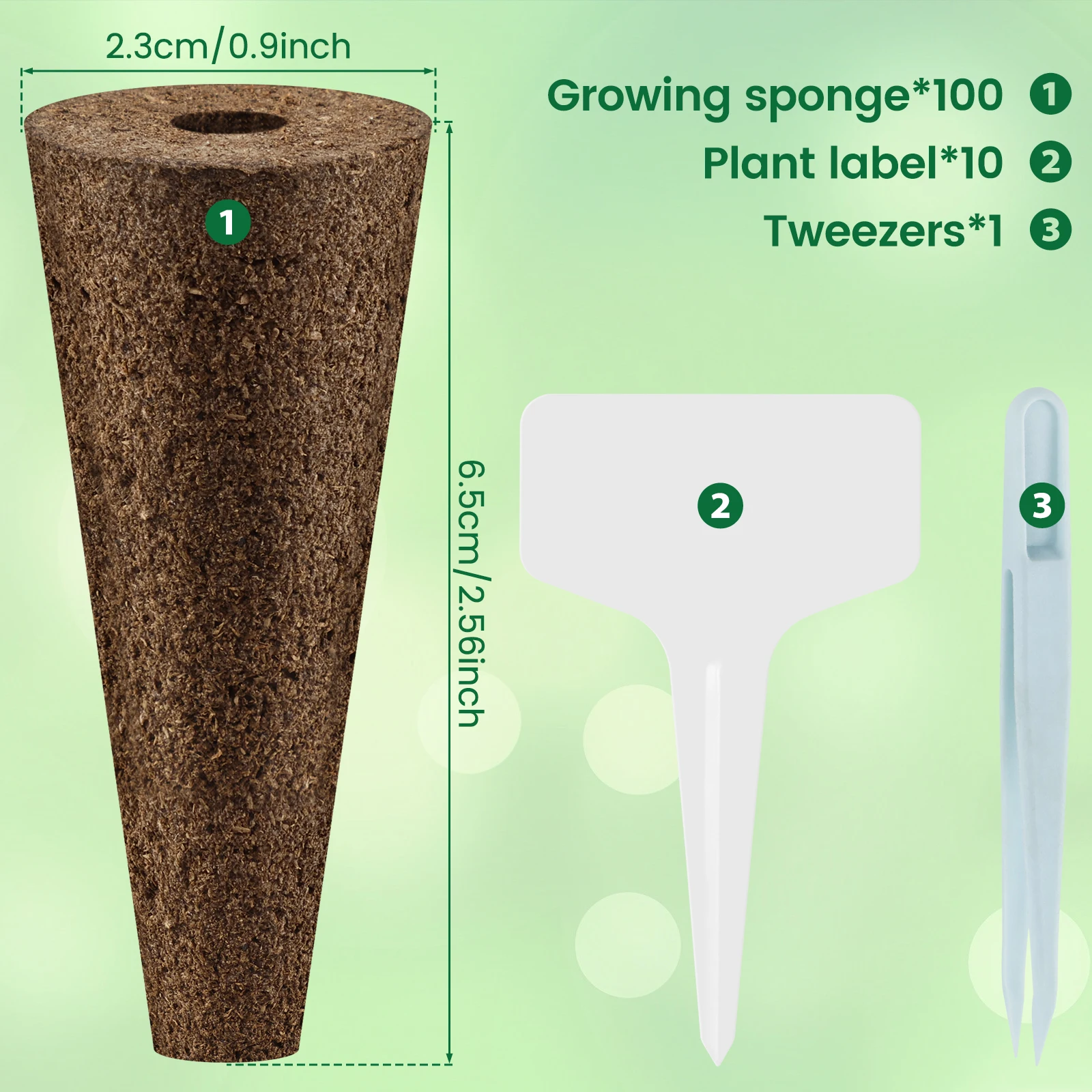 Biochar Cotton Seed Grow Sponges for Hydroponic Garden Planting