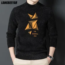 

High End Imitation Mink Designer Luxury Crew Neck New Fashion Vintage Knit Pullover Brand Men Sweater Casual Jumper Mens Clothes