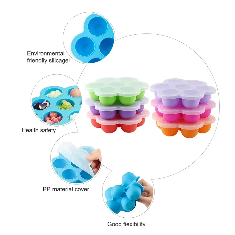 Silicone Ice Cream Molds and Baby Food Tray
