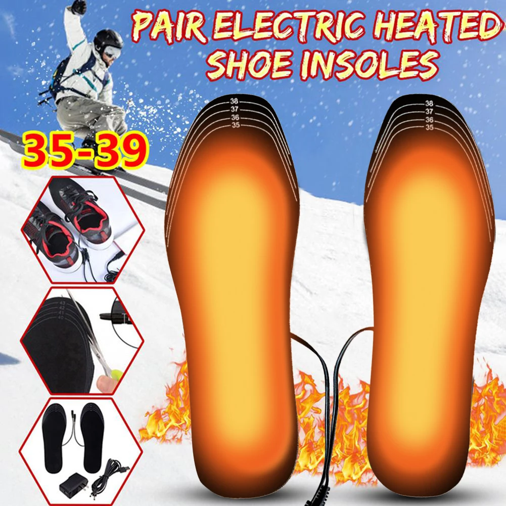 Heated Shoe Insoles USB Electric Washable Outdoor Sports