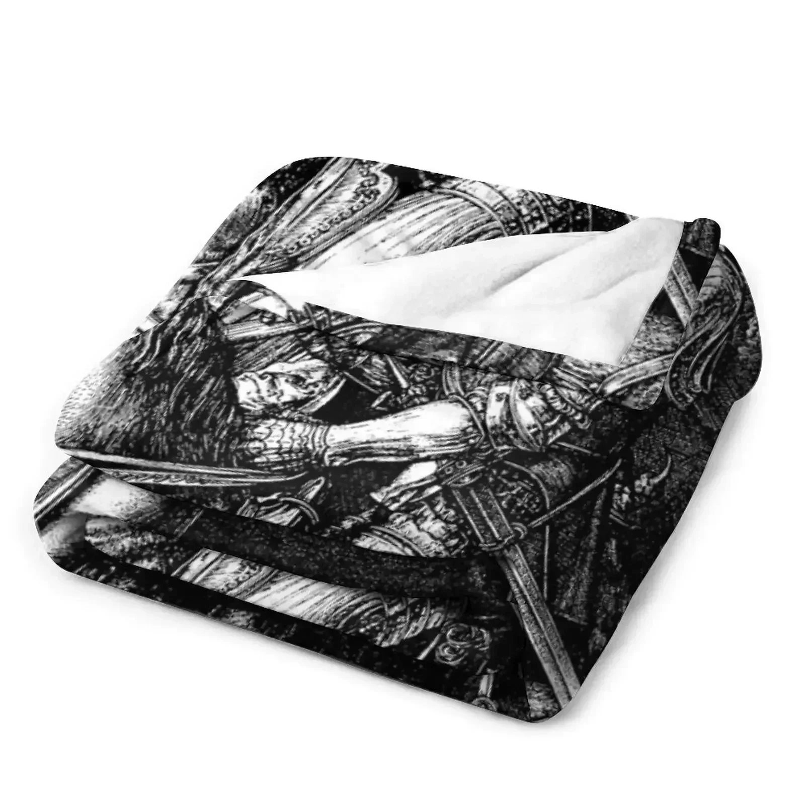 Knight, Death and the Devil - Albrecht Durer Throw Blanket For Decorative Sofa Large Shaggy Bed Blankets 3
