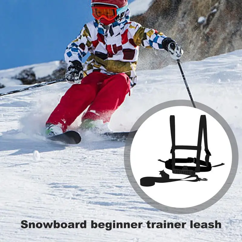 Child Ski Harness Toddler Ski Harness Adjustable Multi-Purpose Shock Absorbing Snowboard Straps Speed Control Snowboard
