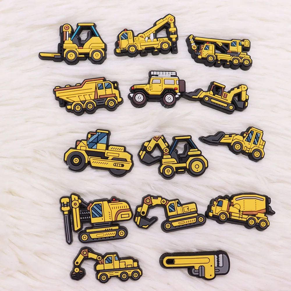 Accesorios de dijes para zapatos de Tractor y carretilla elevadora para hebilla de zapatos, decoración, pulsera, Croc Jibz, 14 piezas AliExpress