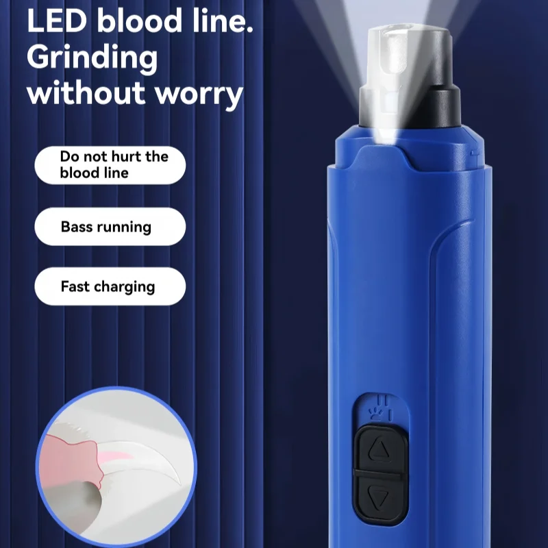Professional Pet Nail Grinder Portable Dog Claw Care Ergonomic Pet Nail Grinder Low Noise Clipper For Dog Puppy Cat