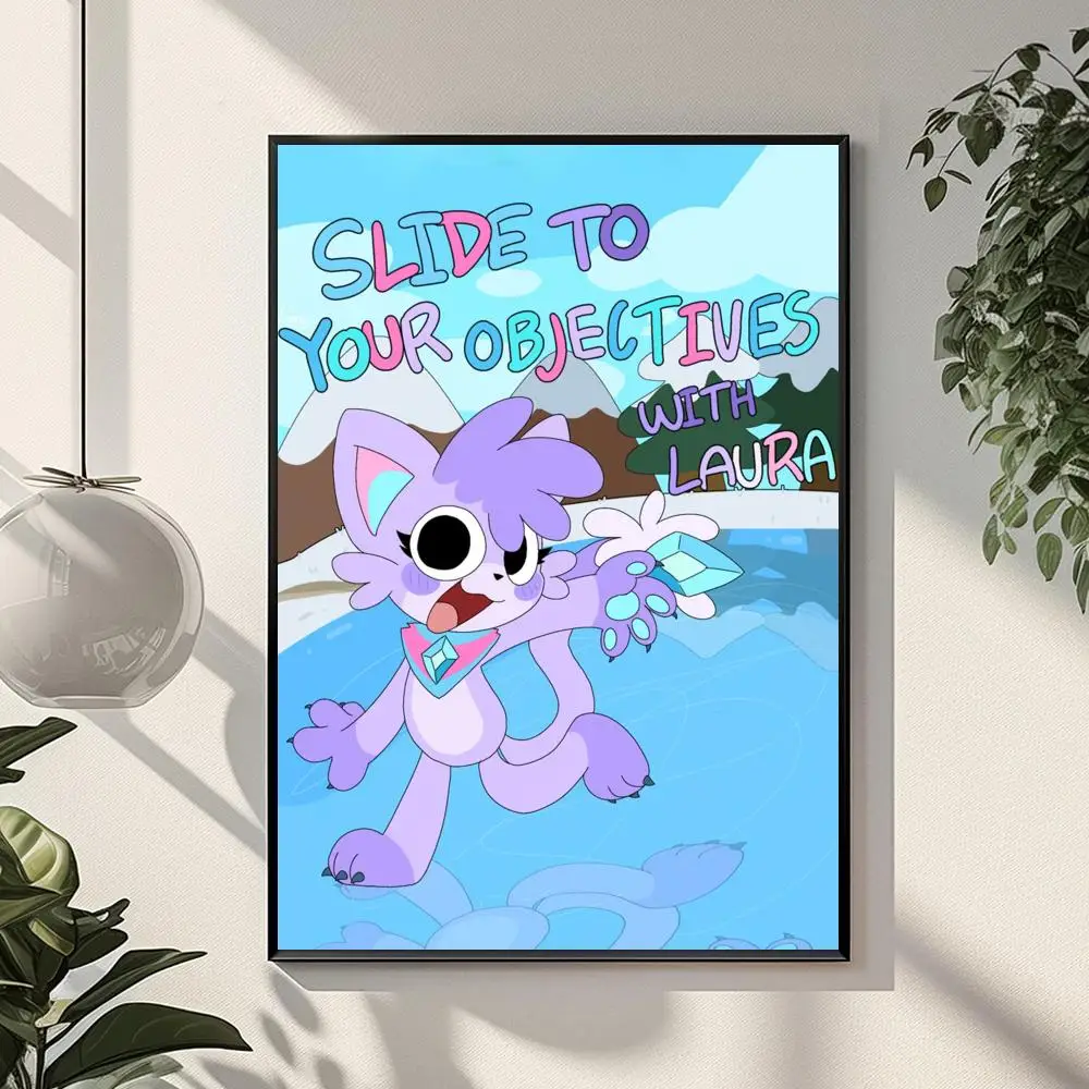 Dynamic Dandy's World Poster - Self-Adhesive Wall Art for Home and Office Decor
