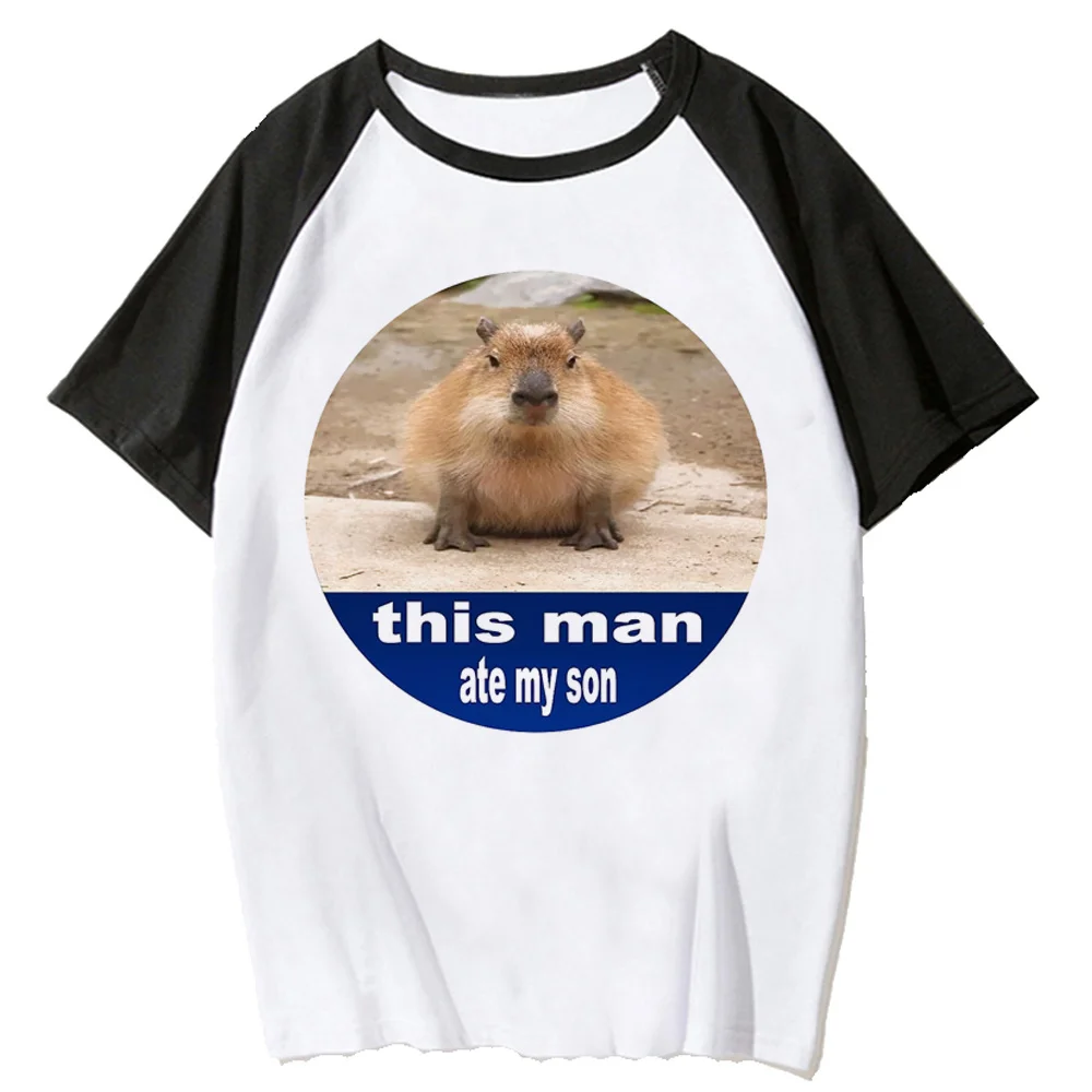 

Capybara t-shirts women anime top girl anime 2000s clothing
