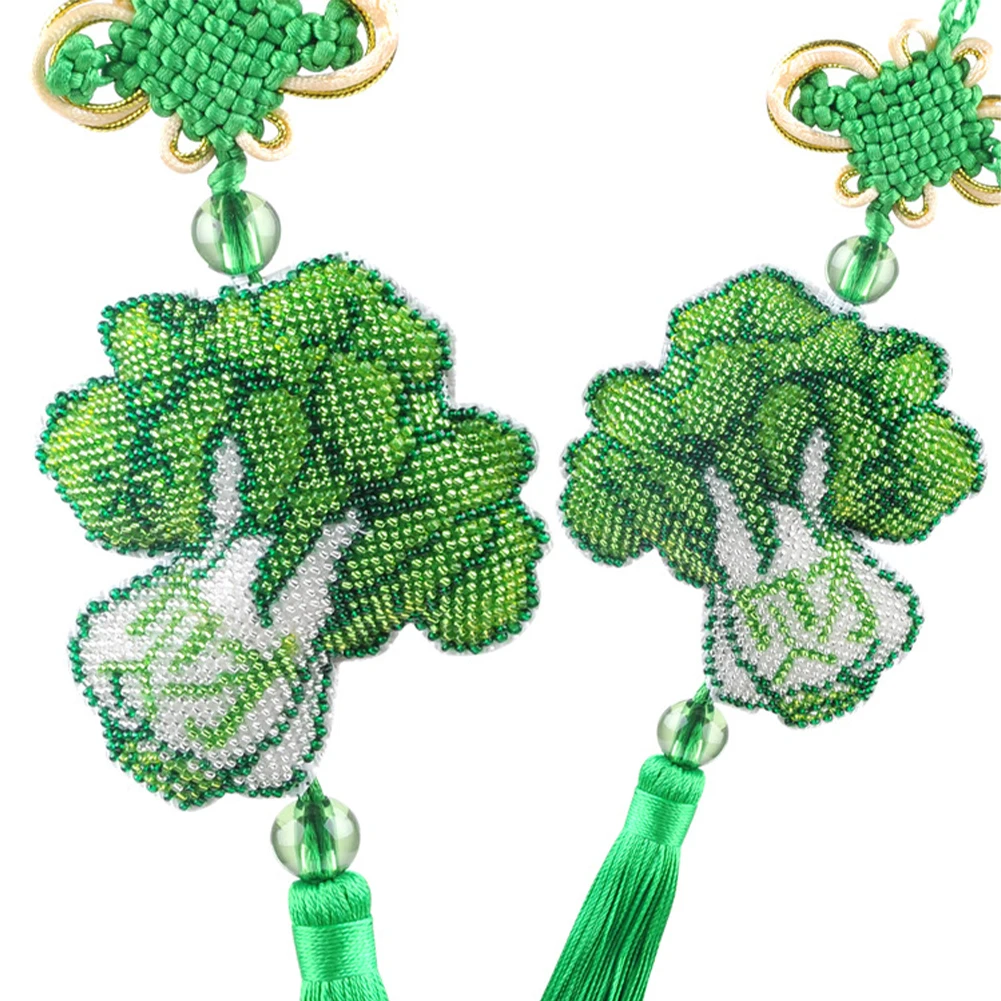 Butterfly Beaded Cross Stitch Making Kit Beaded Counted Cross Stitch Ornament Kit Bead Pendant for Adults Beginners