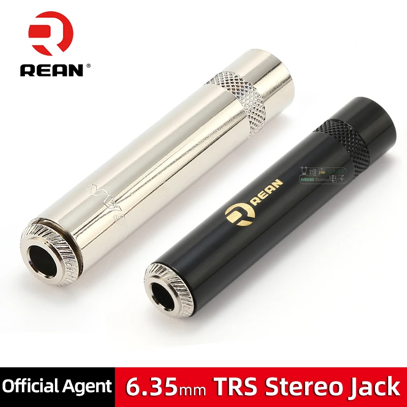 NEUTRIK's REAN 잭 TRS 스테레오 암 플러그, 3 극 NYS2203PB 커넥터, 6.5mm 기타 익스텐션 케이블 플러그, 6.35mm, 1/4 인치