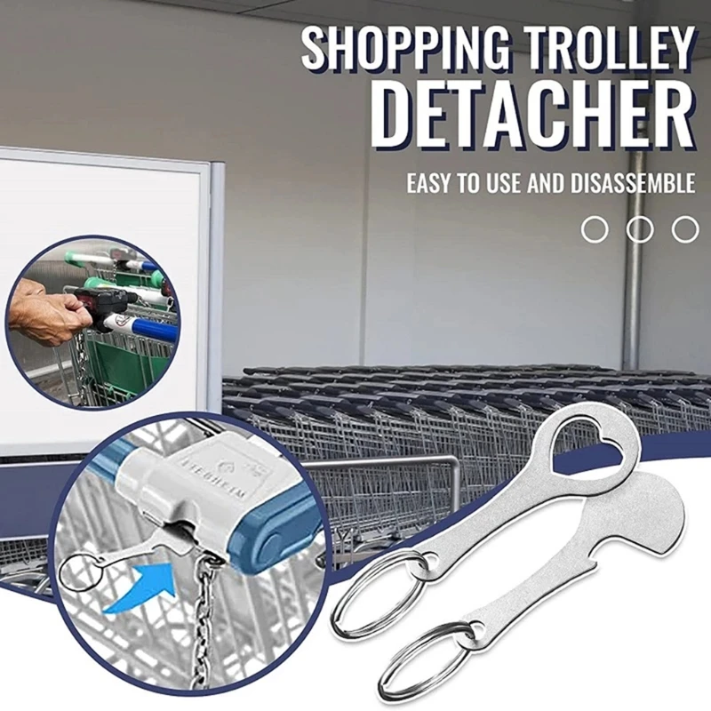 Shopping Trolley Tokens Keyring Shopping Cart Token Coin Keychain