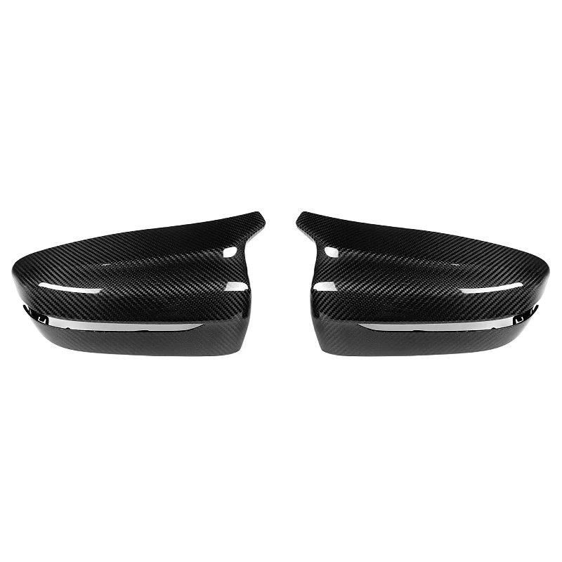 

A pair of high-quality dry carbon fiber cowhorn style rearview mirror shells for the BMW 3 Series G20 body kit