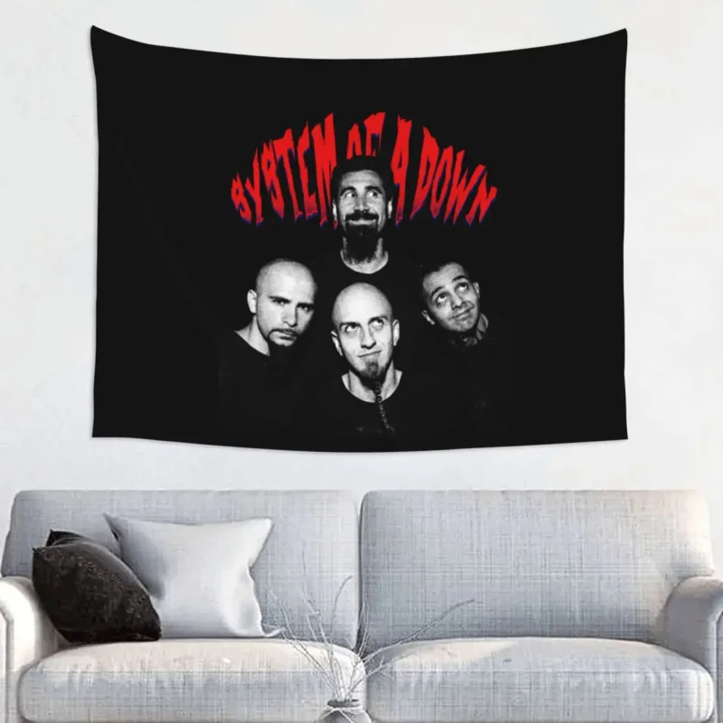 

System Of A Down American Tapestry Wall Hanging Hippie Wall Tapestry Heavy Metal Boho Throw Rug Blanket Dorm Decor Tapiz