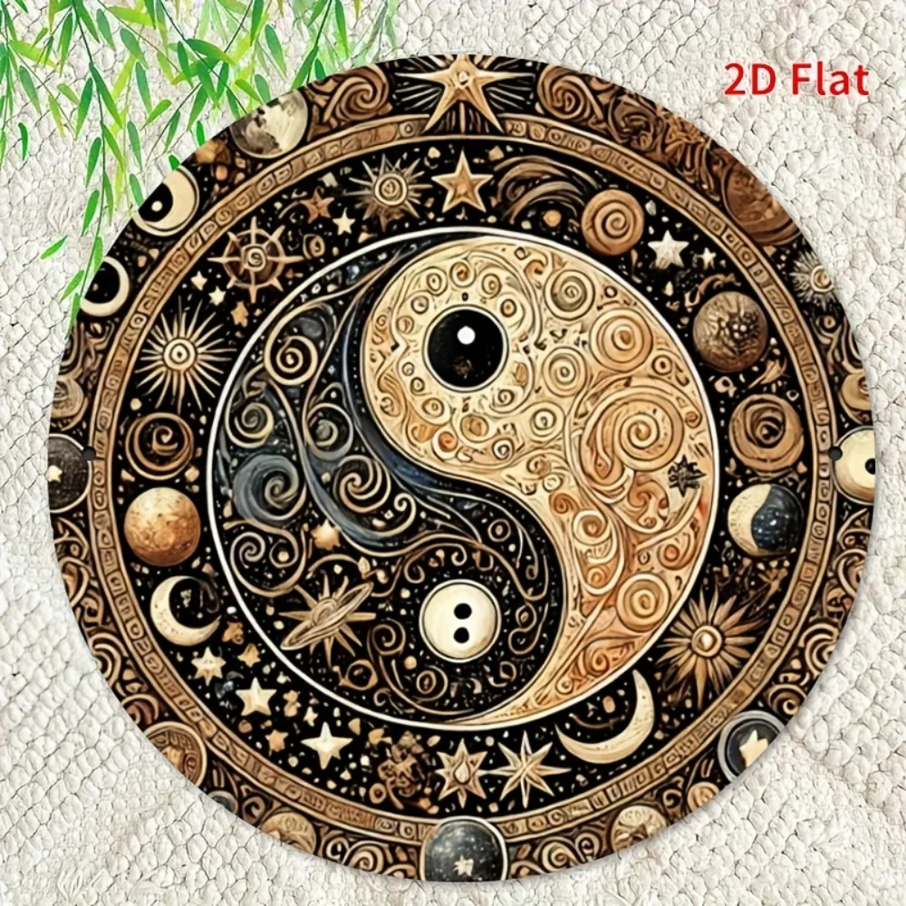 Targa Da Parete Yin Yang In Alluminio Vintage | 20x20 Cm | Simbolo Cosmico Taoista | Decorazione Casa E Ufficio - 2