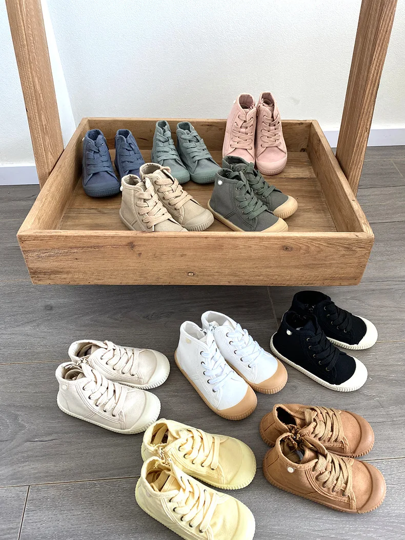 Children Casual Shoes Unisex 2024 Classic High Top Girls