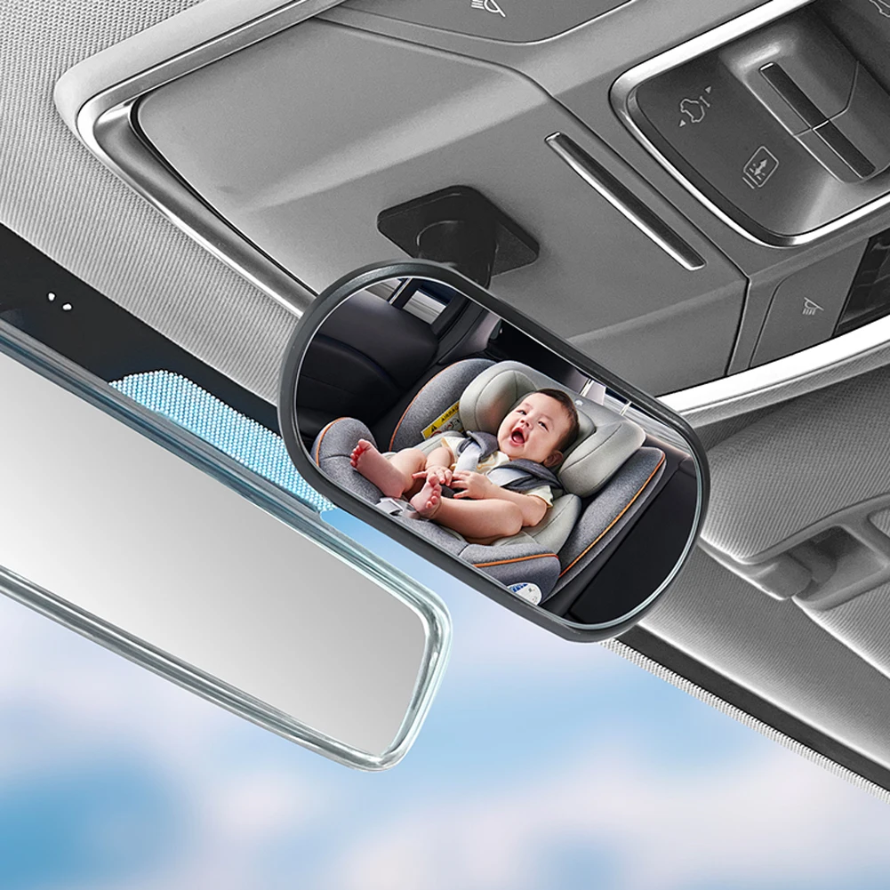 1-2PCS Baby Car Mirror Interior Accessories Baby Observation 220R Mirror Curvature 360 Adjustable Wide Angle Backseat Monitor