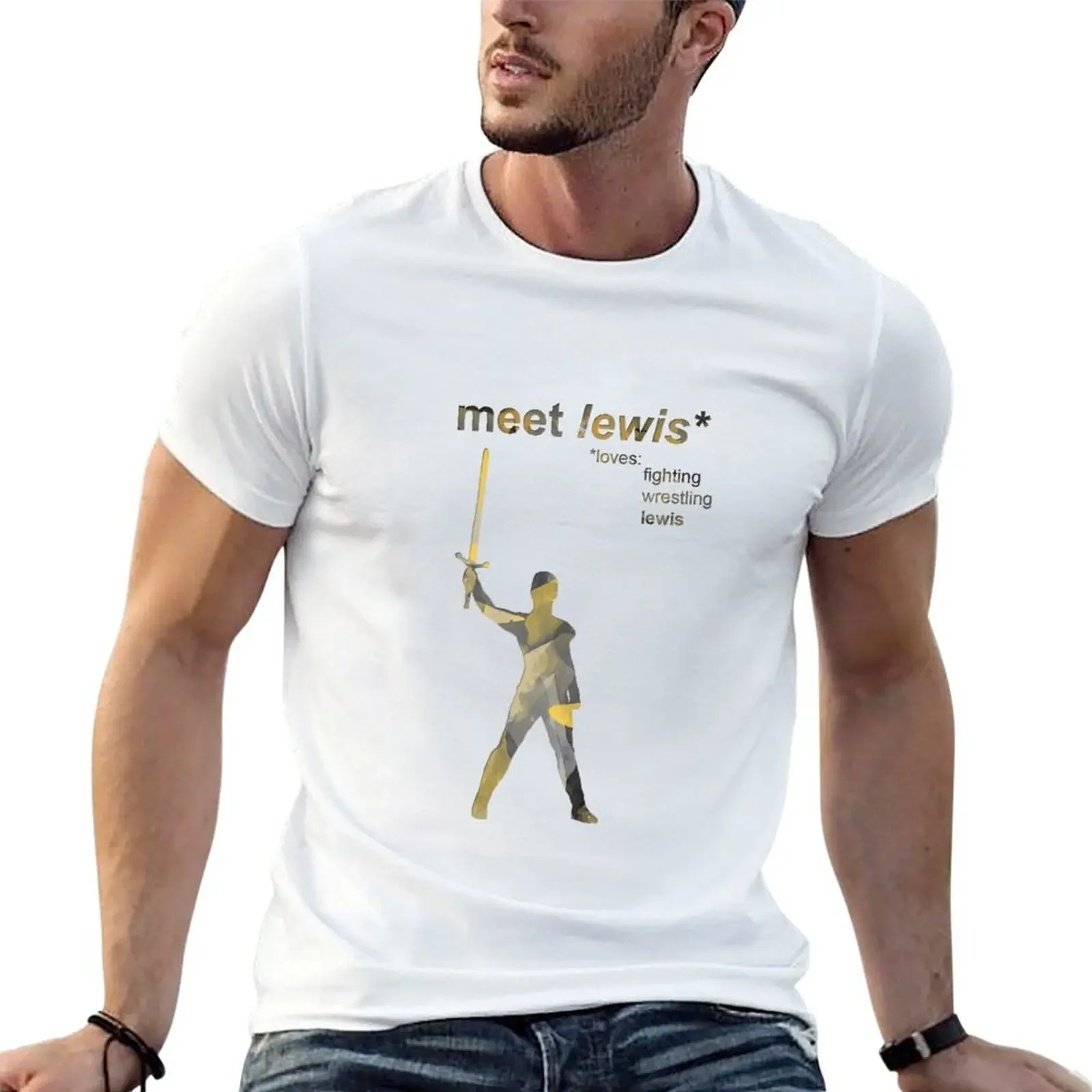 

lewis. T-shirt plain customizeds plus size tops Men's cotton t-shirt