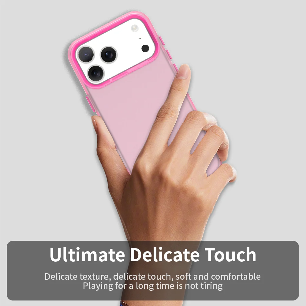 Sleek Solid Color Shock-Resistant Protective Phone Case