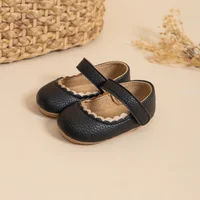Newborn Baby Breathable Fashion Leather Shoes Women's Baby Shoes Lace Princess Shoes Classic Non-slip Soft Bottom Walking Shoes 3