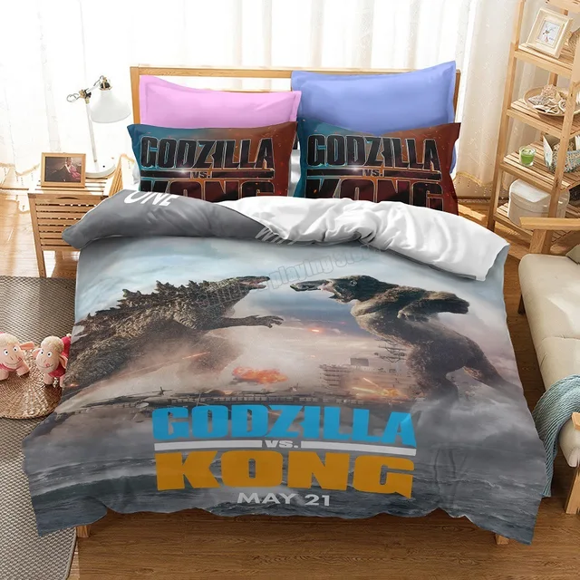 Godzilla vs. King Kong Duvet Cover for Household Winter Warmth Thick Bedding Set Bedroom Set Twin Queen King Duvet Cover gift 6