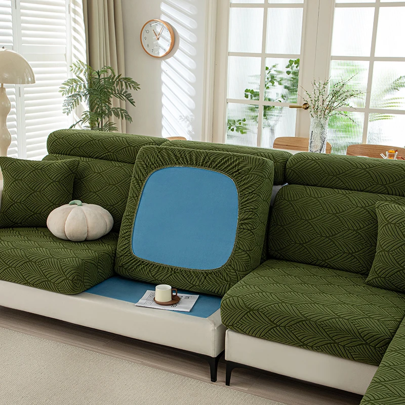 Thick Plush Sofa Cover Image 7