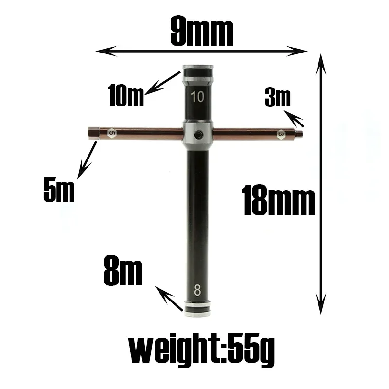 

Cross Wrench Socket Spanner 3mm 5mm 8mm 10mm Universal Tires Nut Tools for RC Car Off-Road Monster Truck Ships Model Airplane