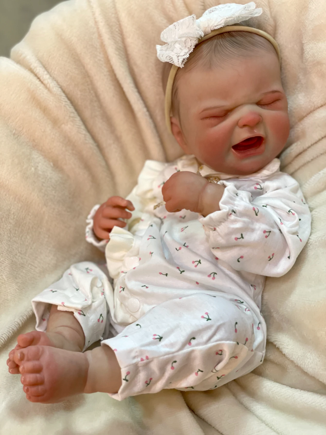 

18 Inch 3D Painted Hair Newborn Baby Doll Maria Bebe Newborn Doll Lifelike Bebe Reborn Doll