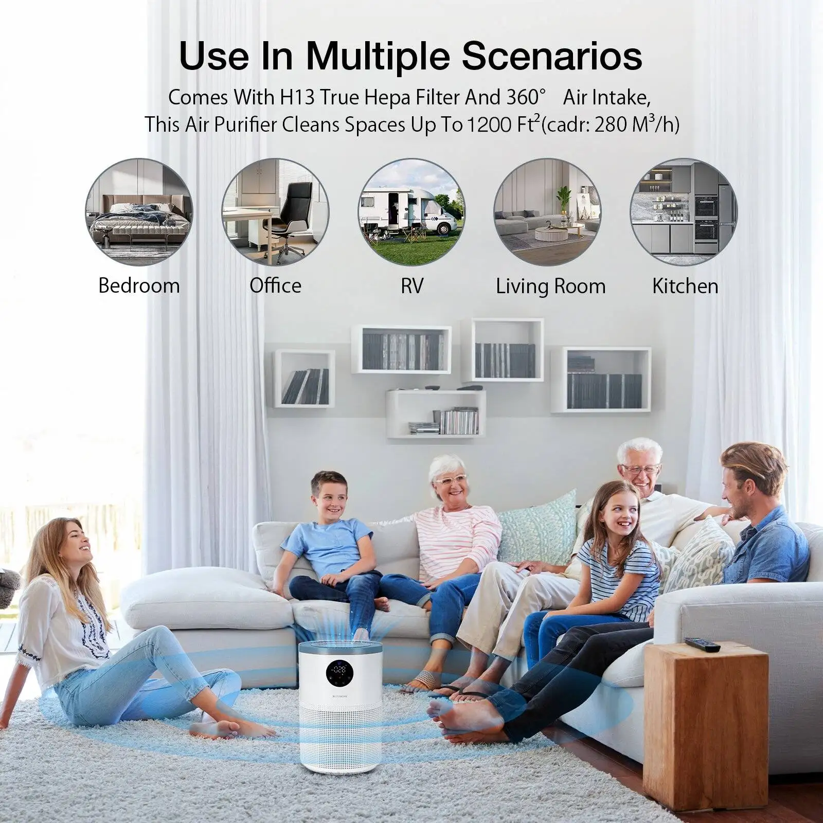 Levoit Smart WiFi Air Purifier for Home, Alexa Enabled H13 True HEPA Filter