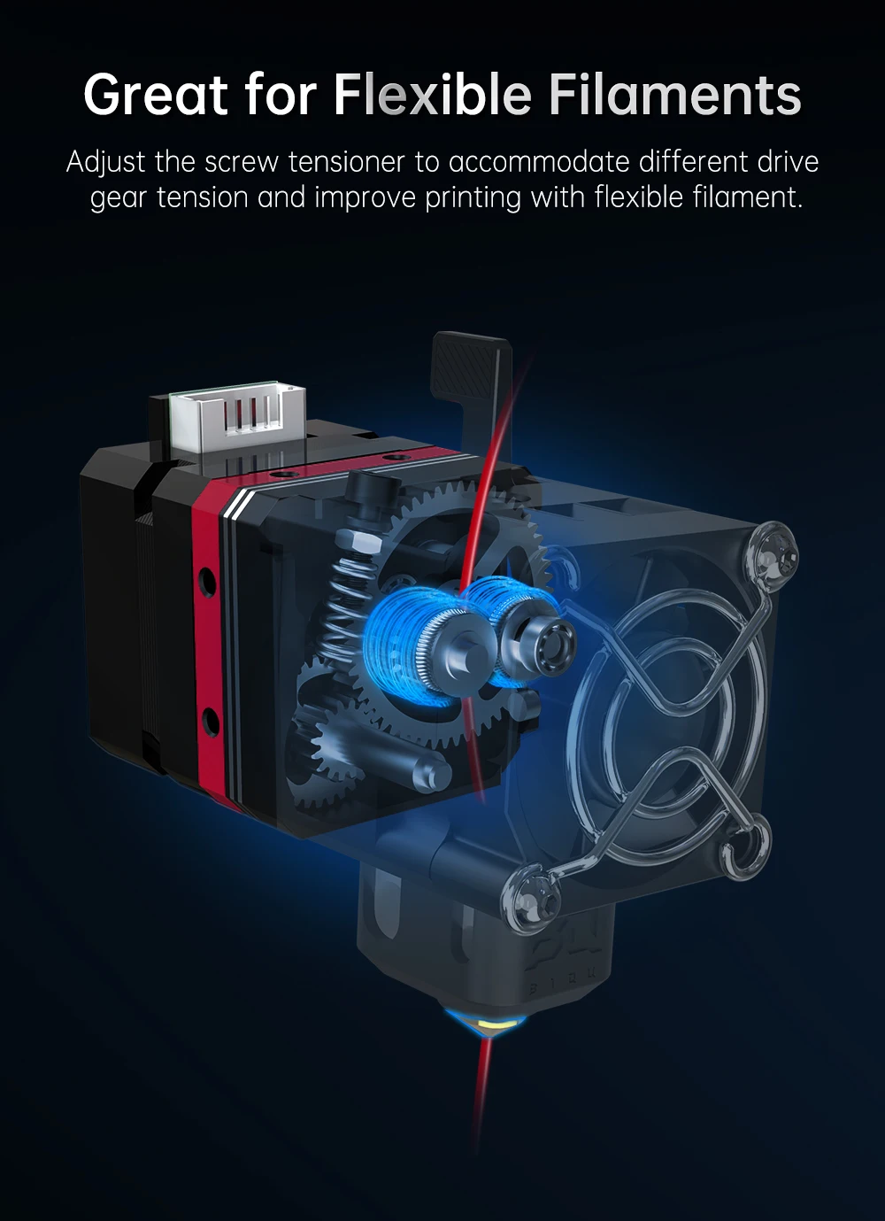 BIQU H2 V2S Extruder Dual Getriebe Hotend Druck Temperatur 270 ℃ 3D Drucker Teile Für Upgrade Ender3V2 CR10 BX B1 DIY 3D Drucker – Detail 6