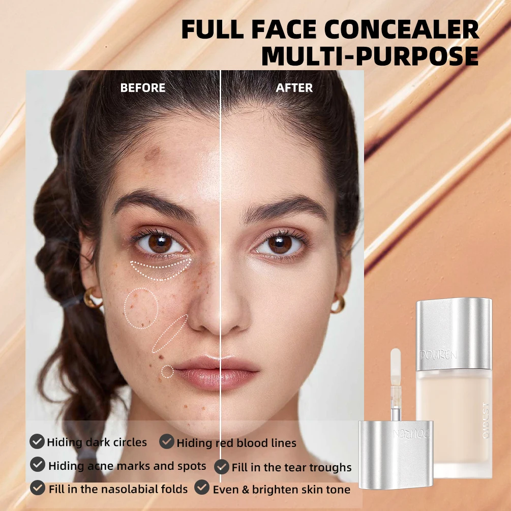 Face Concealer 5ml Liquid Foundation Waterproof Oil-Control Cover Dark Circles Cosmetic Women
