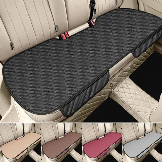 Universal Breathable Car Seat Cushion Non-slip Wear-resistant Rear Seat Cushion Solid Color Ice Silk Auto Protector Mat Pad 1