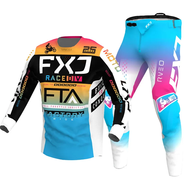 

Motocross Jersey Pant white Mens Women pink black Combo racing suit Off-road MX DH BMX ATV MTB Enduro Motorcycle mountain