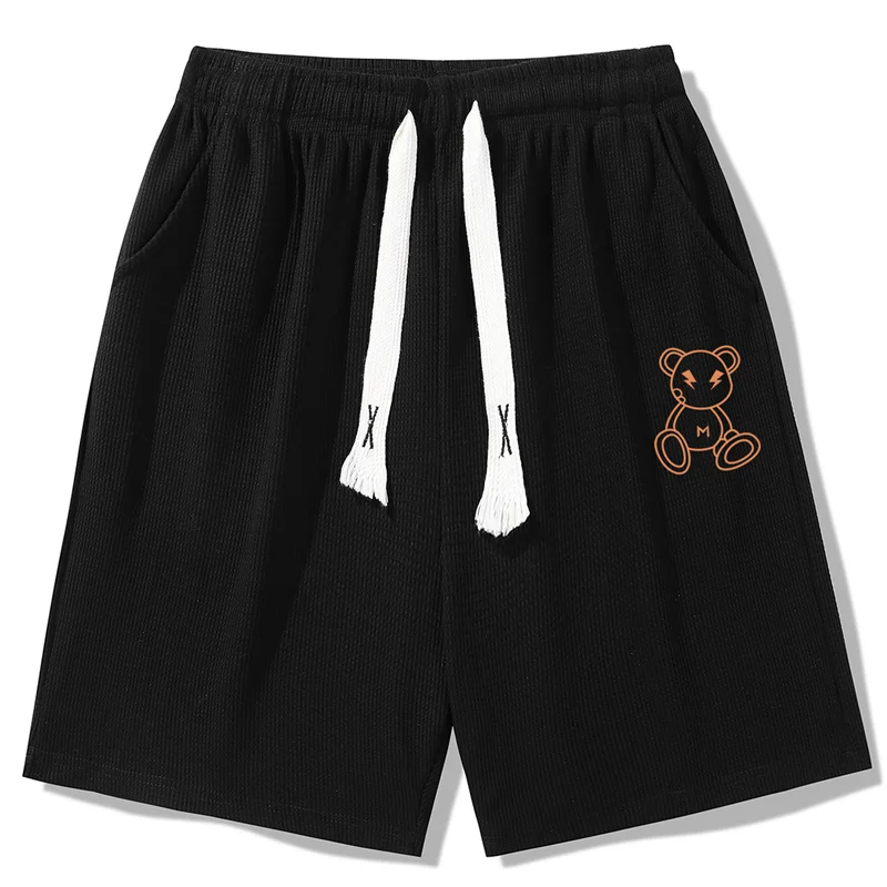 

2024 Shorts for men summer Bear print high quality pants casuals loose streetwear men clothing basketball shorts M-4XL