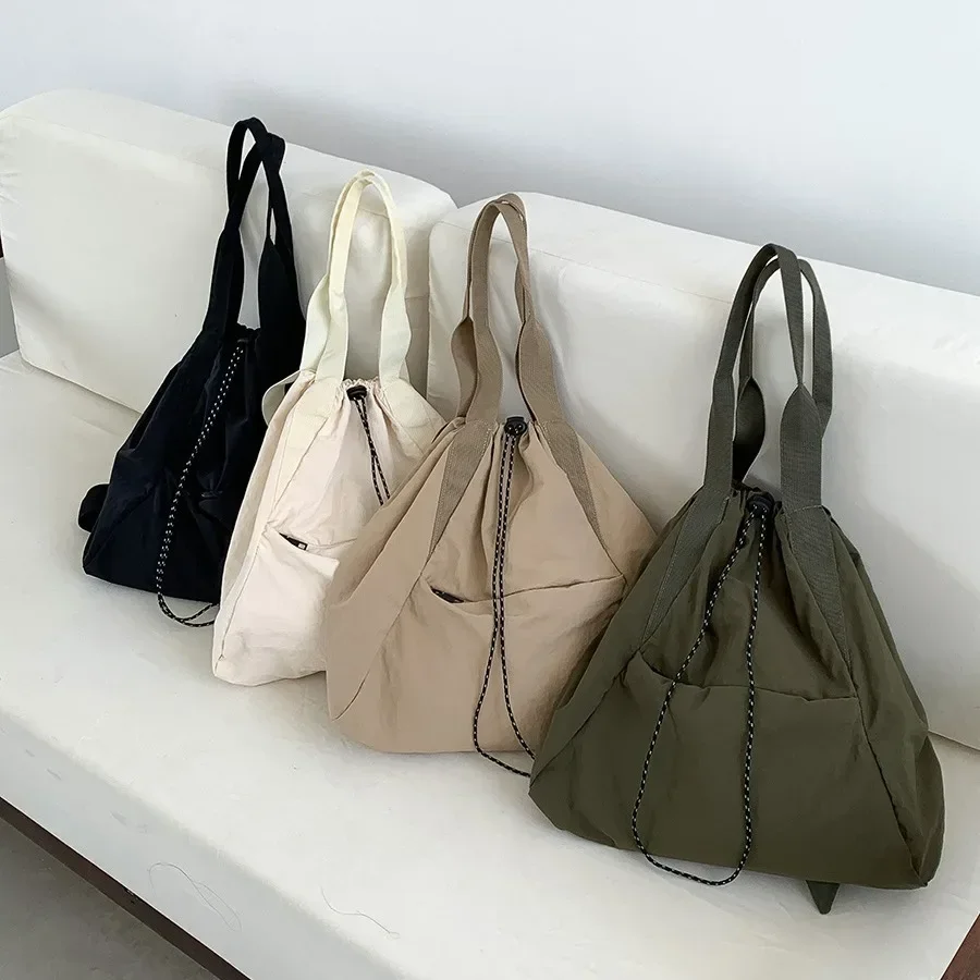 Korean Fashion Two Type Backpack Shoulder Bag Large Capacity Nylon School Women Backpack Causal Travel Commuter